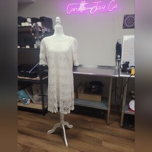 Ralph Lauren white lace dress